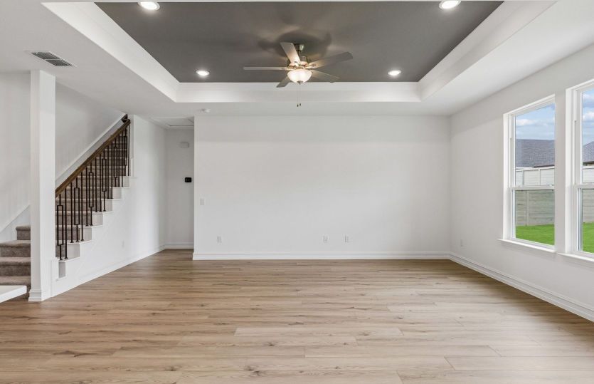 Tray ceiling in gathering room