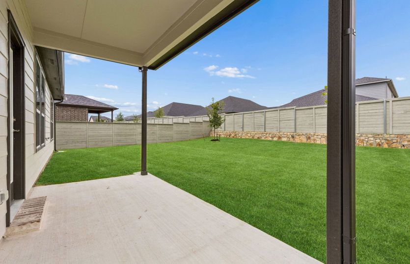 Built-in covered back patio