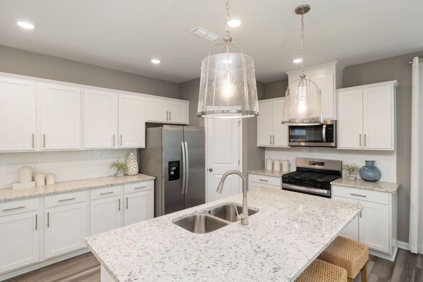 Kitchen with Large Island and Extra Seating
