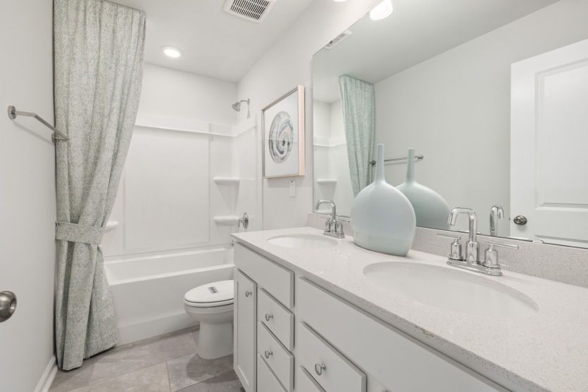 Large Secondary Bathroom with Double Sink