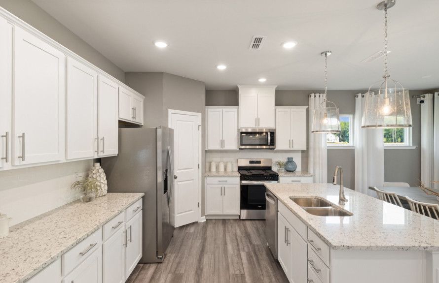 Kitchen with Large Island and Extra Seating
