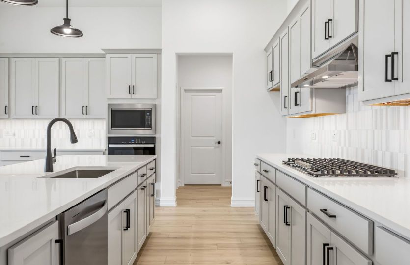Abundant cabinet space in kitchen