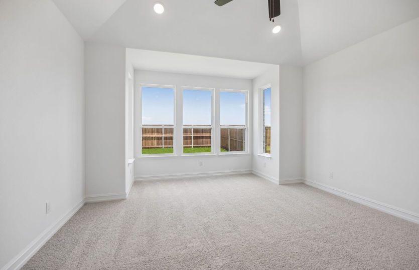 Owners suite with bay windows