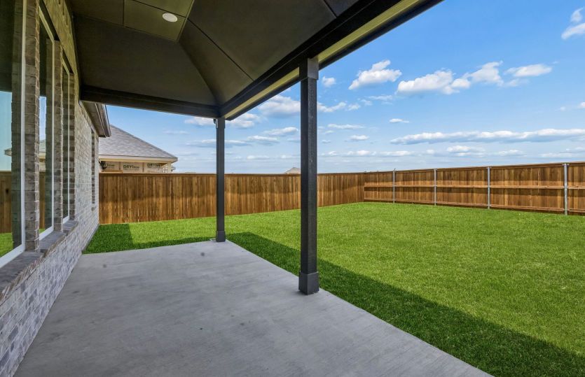 Built-in covered back patio