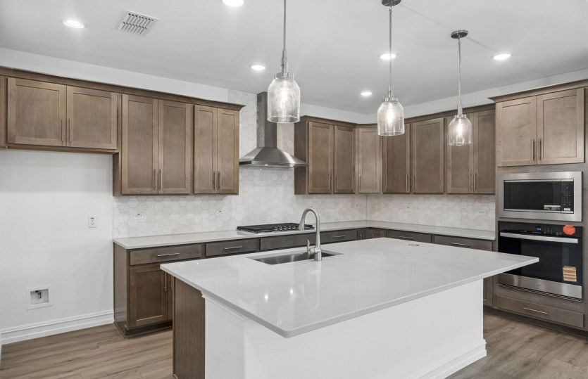 Abundant cabinet space in kitchen