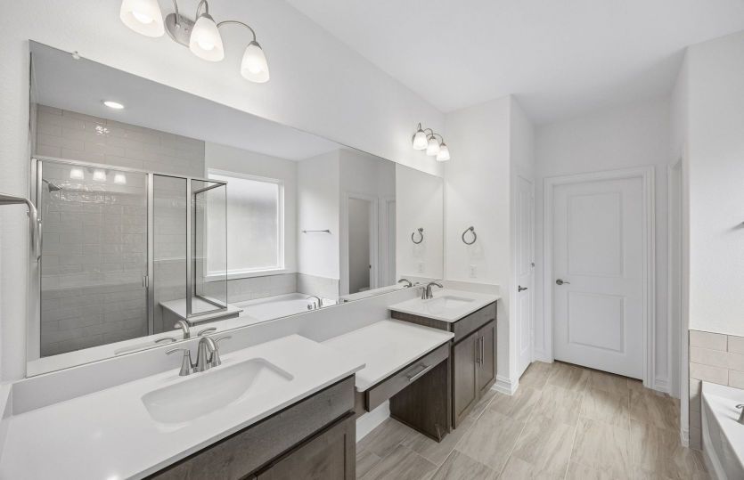 Primary bath with double vanity
