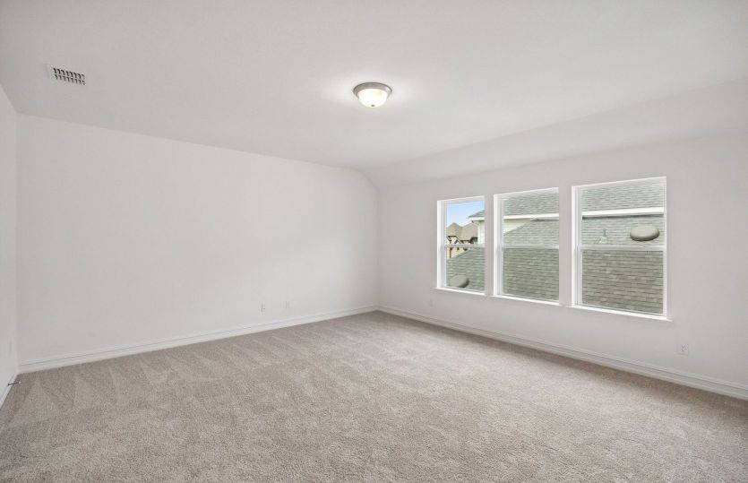 Game room with large windows