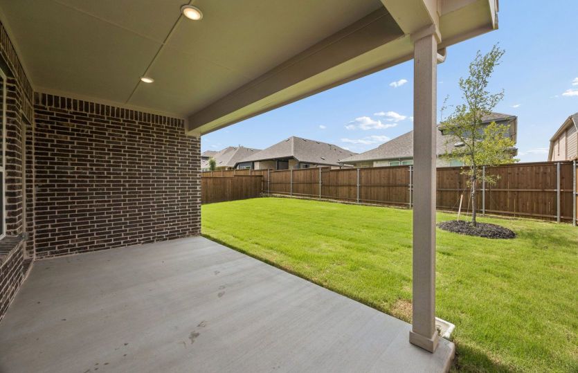 Built-in covered back patio