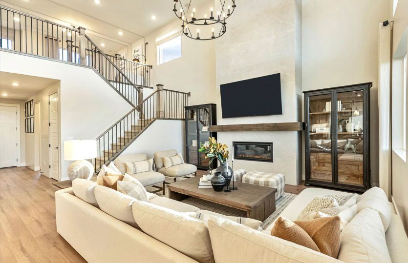 Fireplace with Tile Surrounds