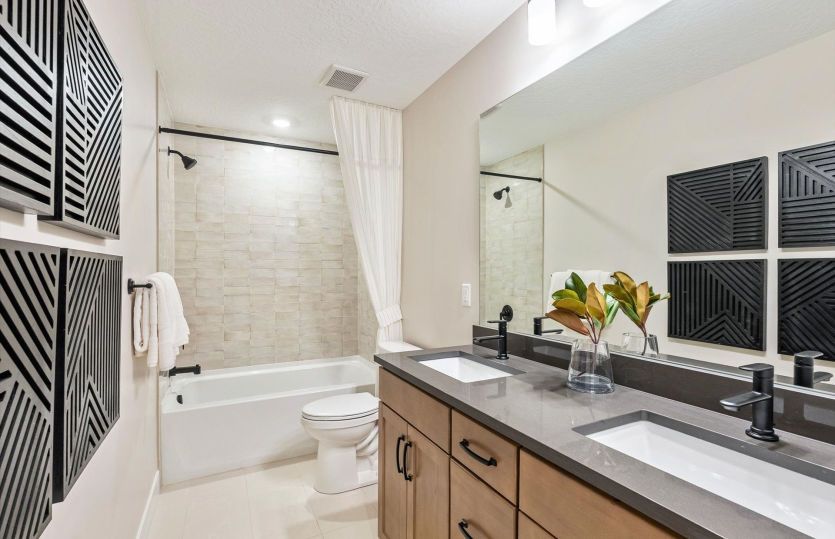 Upstairs Bathroom with Tile Upgrades