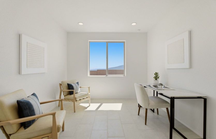 Bright flex space perfect for a home office, study, or creative workspace