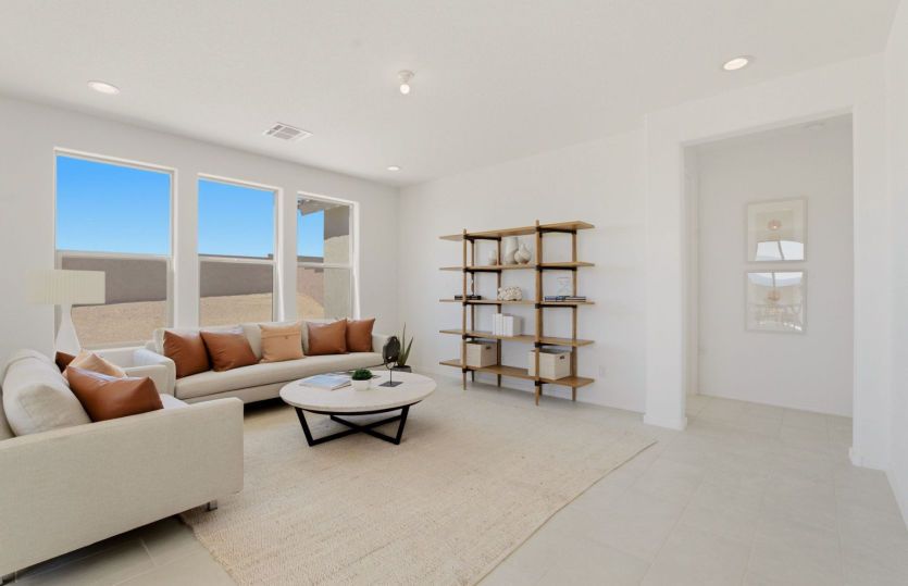 Oversized windows naturally light living area
