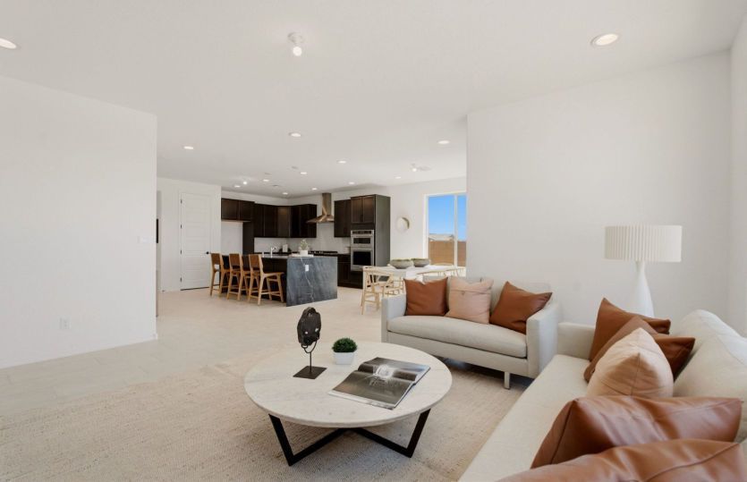Open-concept great room designed for comfortable everyday living and effortless entertaining