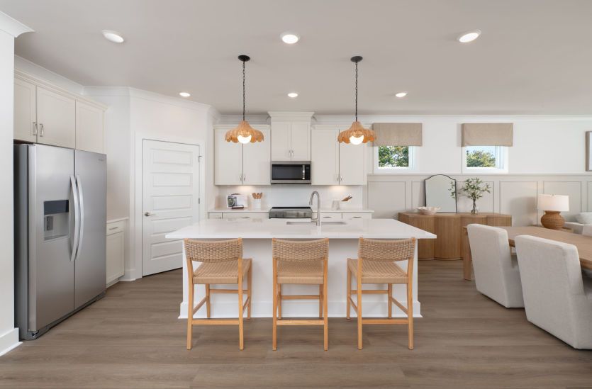 Open kitchen leading into café