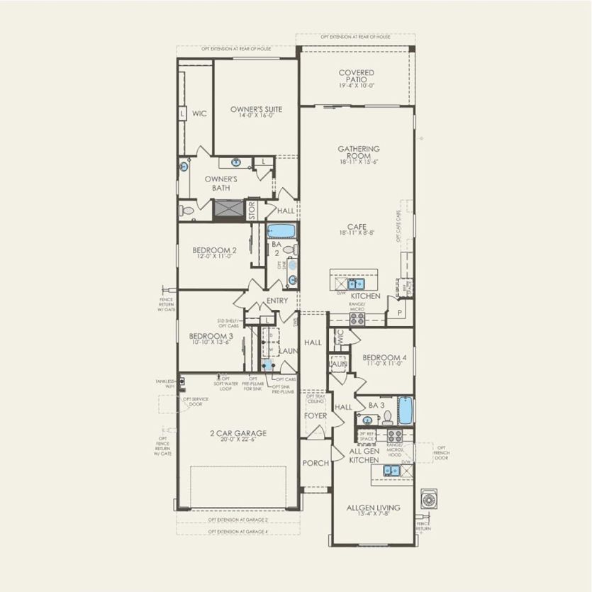 First Floor 4 br / 3 ba