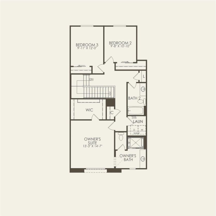Second Floor 3 br / 2 ba