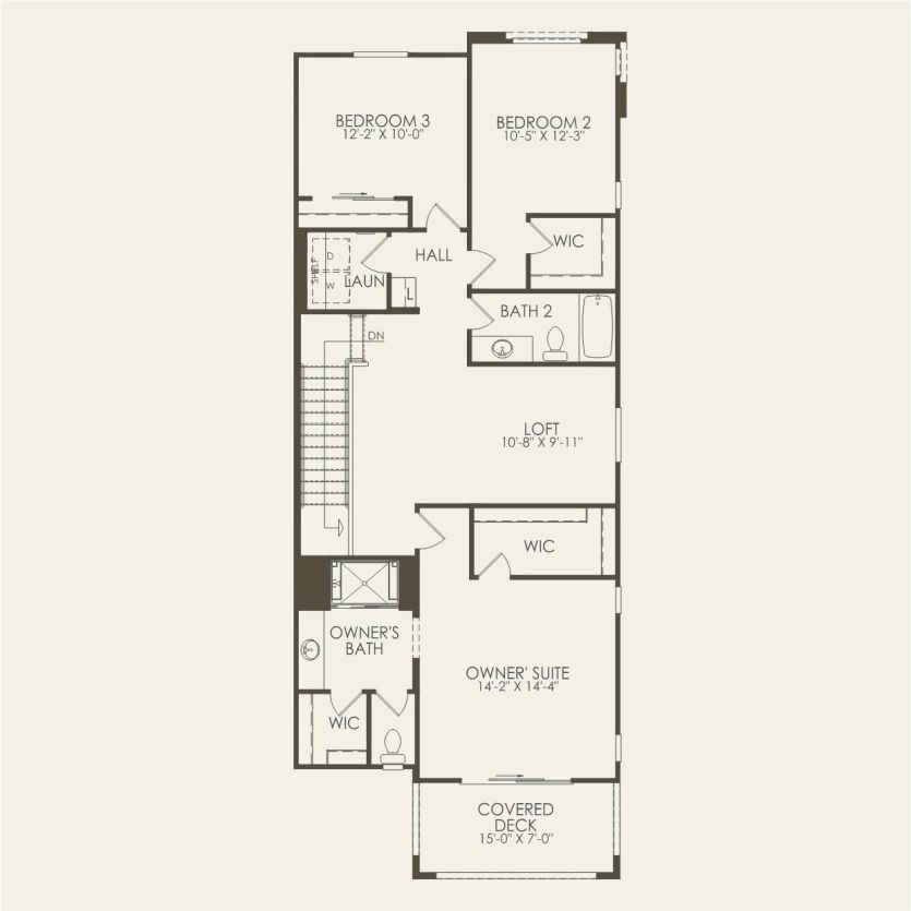 Second Floor 3 br / 2 ba