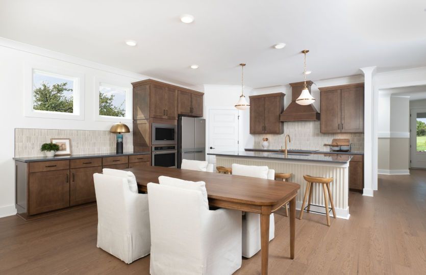 Open kitchen leading into café