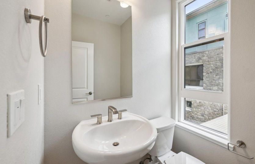Powder bath off main living area