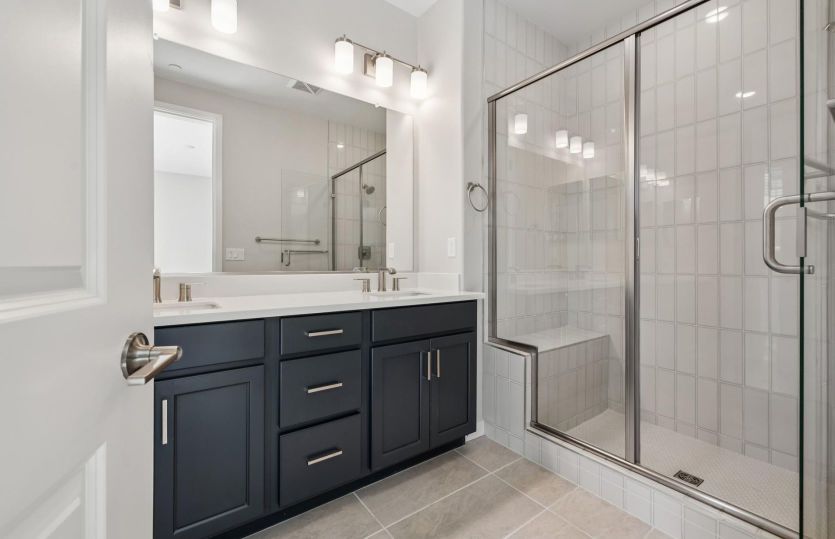Primary bathroom with walk-in shower