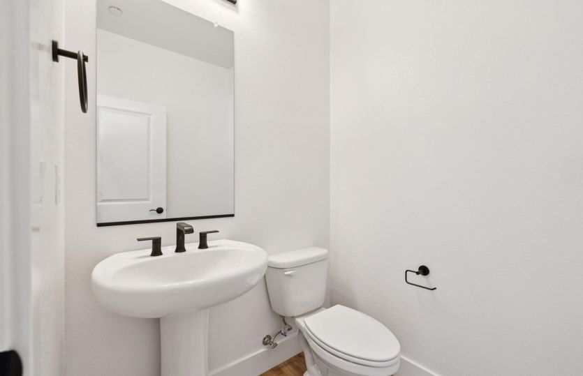 Powder bath off main living space