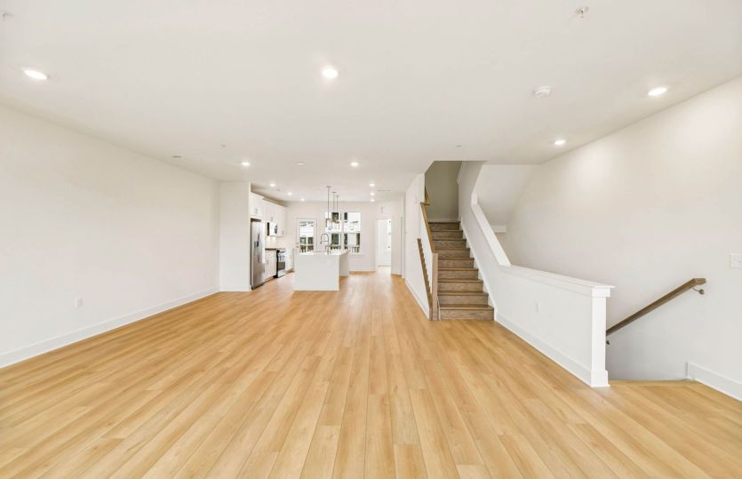 Gathering Room Opens to Café and Kitchen - Actual Home