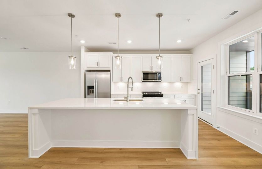 Kitchen with Cascade Island - Actual Home