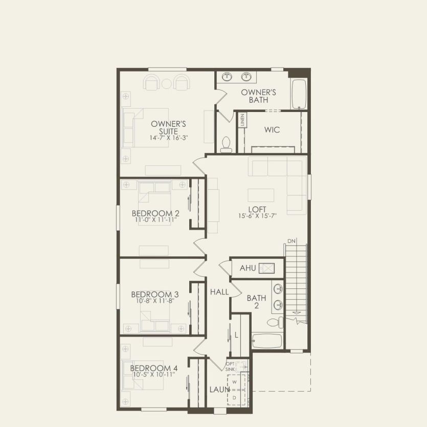 Second Floor 4 br / 2.5 ba