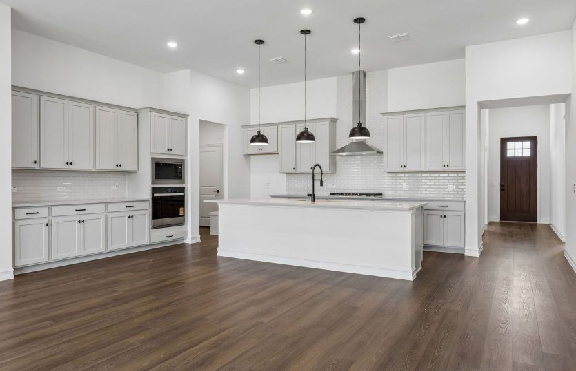 Eat-in bartop island in kitchen *model representation