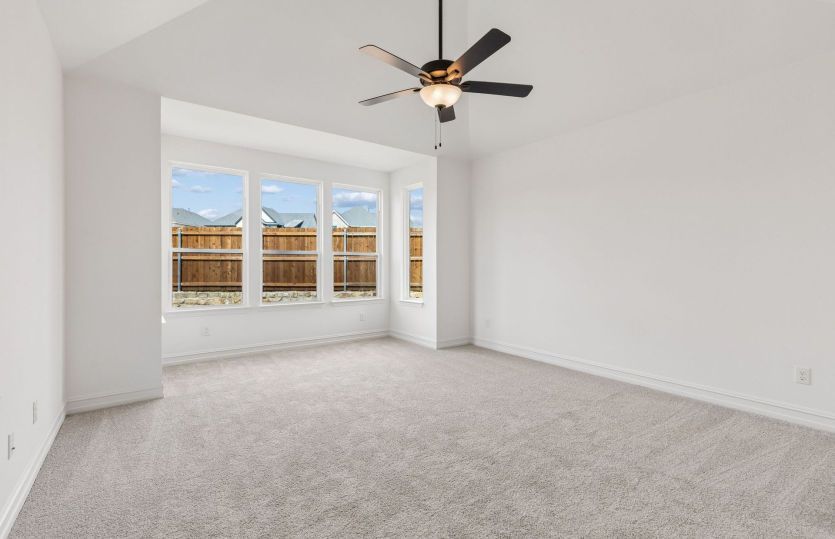 Spacious owners  suite with optional bay window *model representation