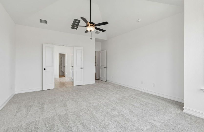 Owners suite with private bath and closet *model representation