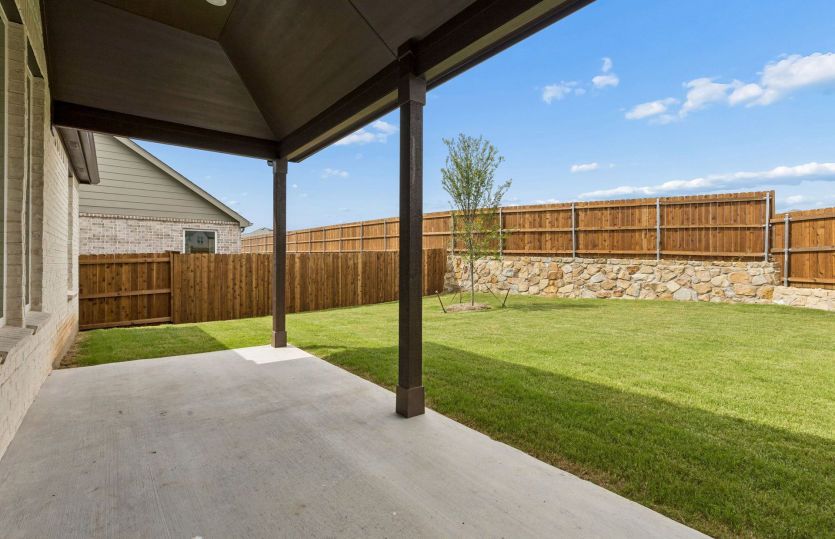 Built-in covered back patio *model representation