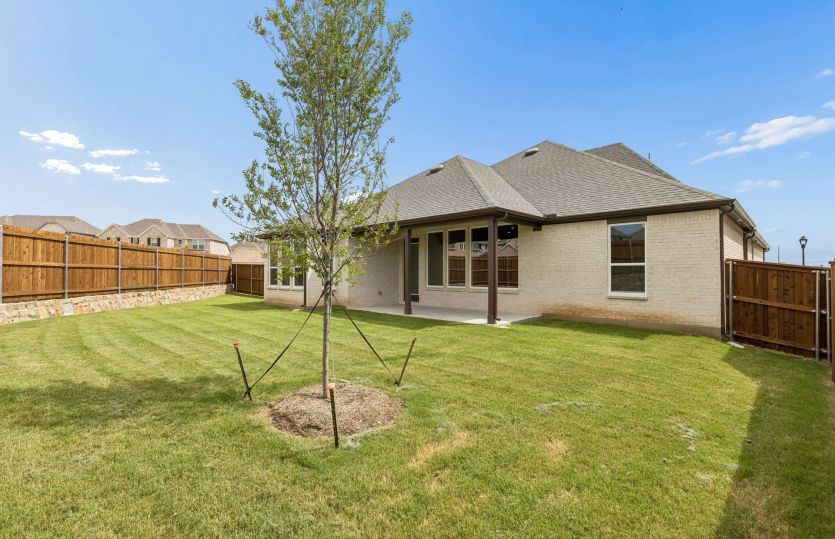 Oversized fenced-in backyard *model representation