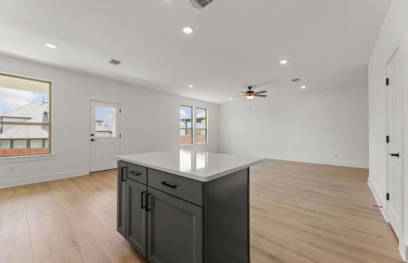 Representational Photo- Kitchen Open to the Gathering Space