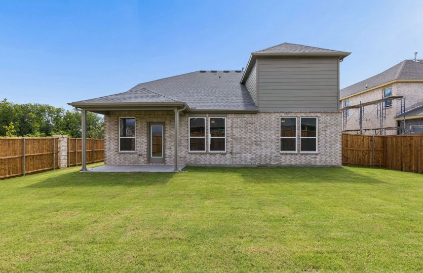 Built-in covered back patio