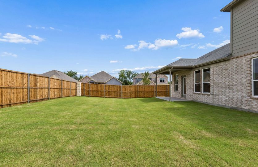 Oversized fenced-in backyard