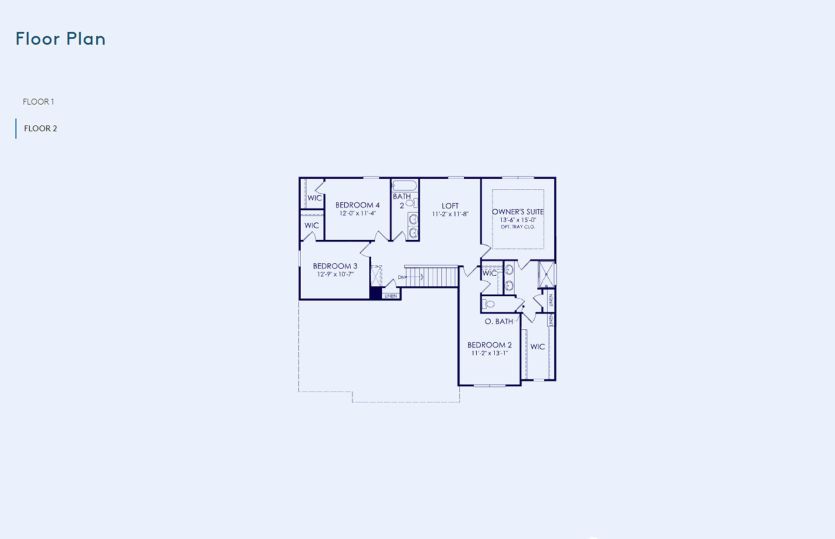 Greenfield Floor Plan, Quick Move-in Home, Floor 2