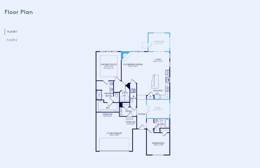 Abbeyville with Basement Floor Plan, Quick Move-in Home, Floor 1