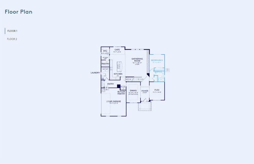 Woodside Floor Plan, Quick Move-in Home, Floor 1