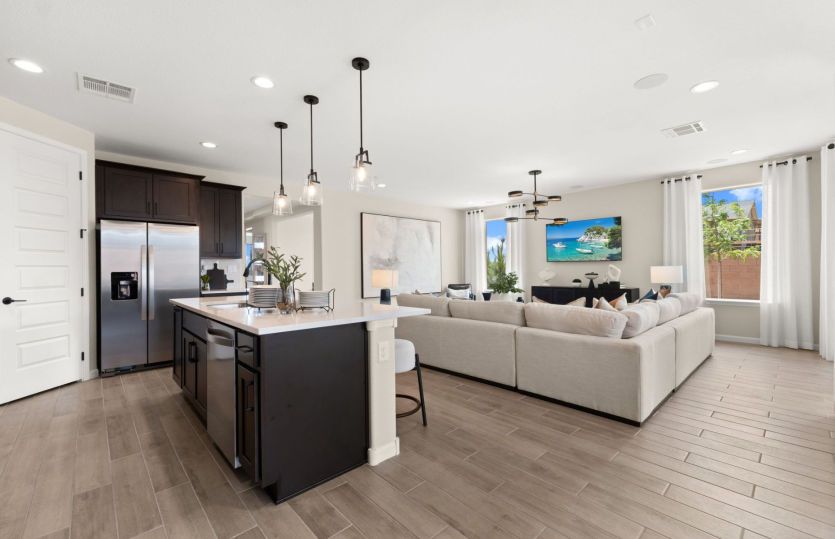 Popular open interior of the Tifton Walk home design creates seamless transitions from room to room