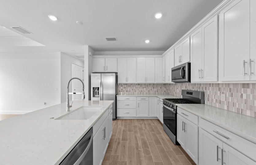Kitchen with large center island