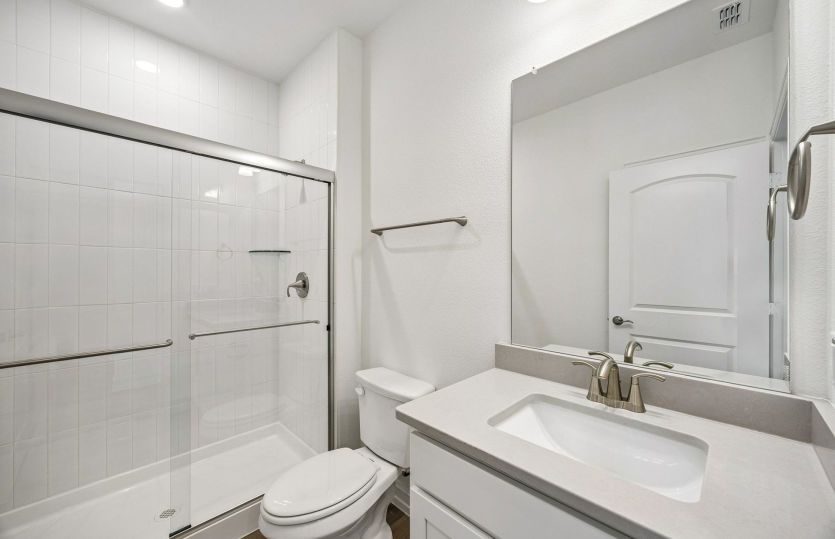 Secondary bath on first level