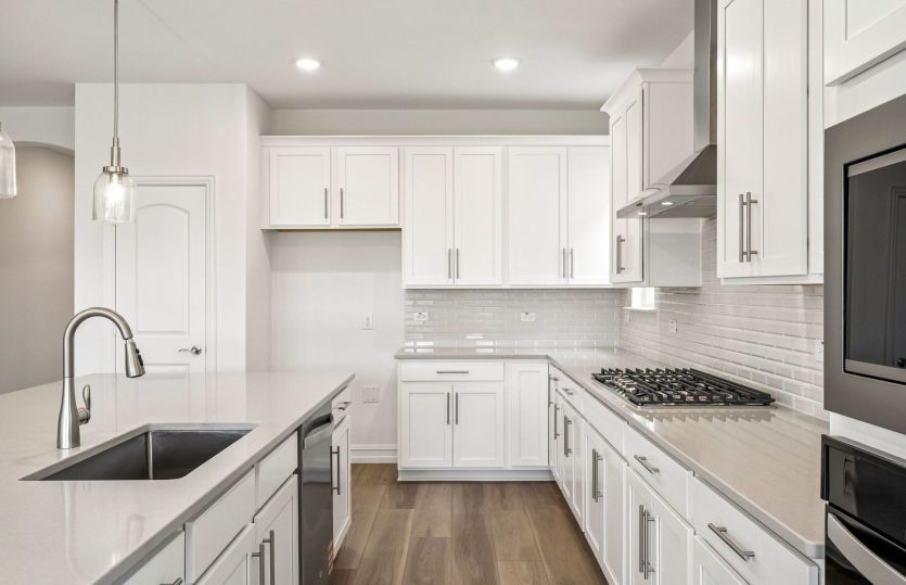 Abundant cabinet space in kitchen