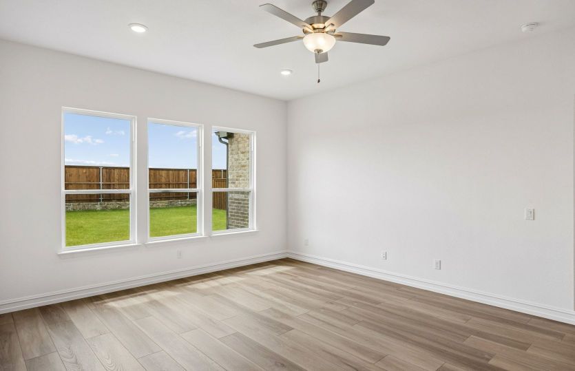 Large windows in gathering room