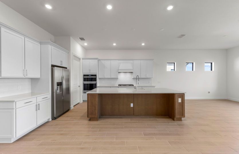 Kitchen with large center island