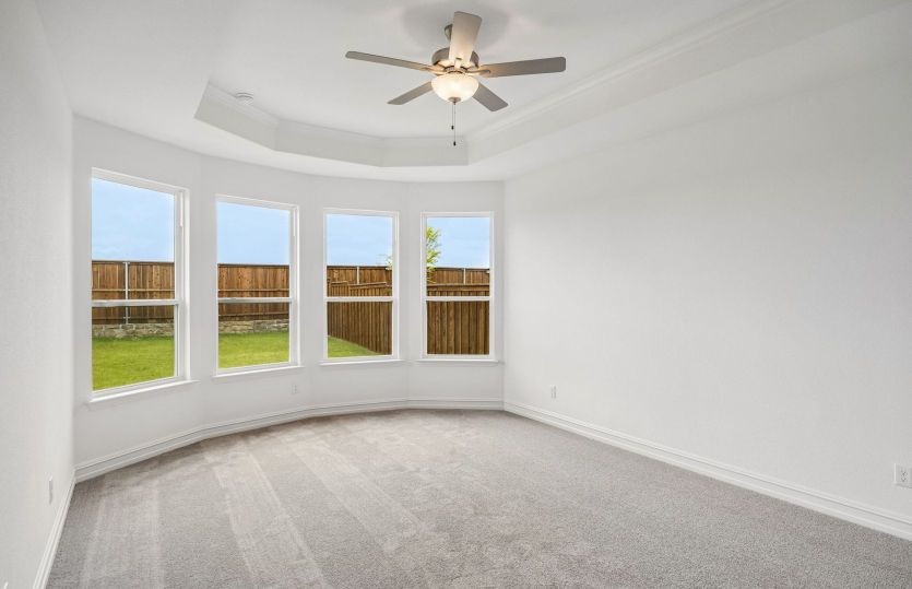 Owners suite with bay windows
