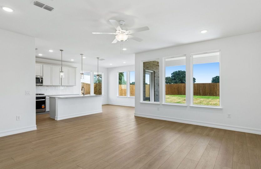 Gathering room overlooking kitchen
