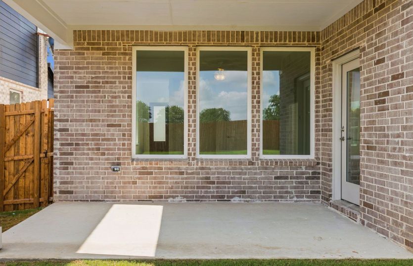 Built-in covered back patio