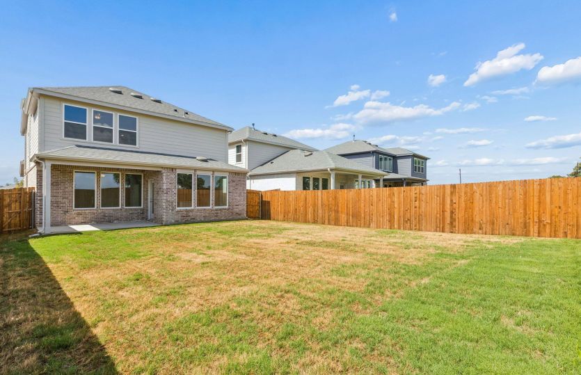 Oversized fenced-in backyard