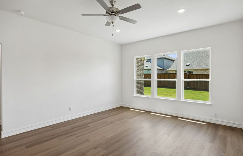 Large windows in gathering room